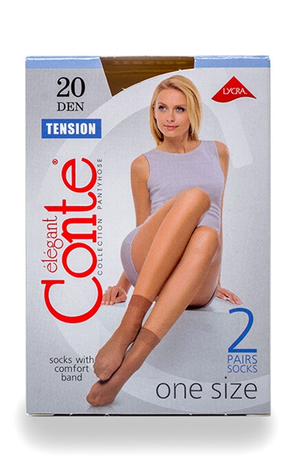 CONTE-Носки женские Conte Tension Natural 20 den (размер 23-25)-4810226002520