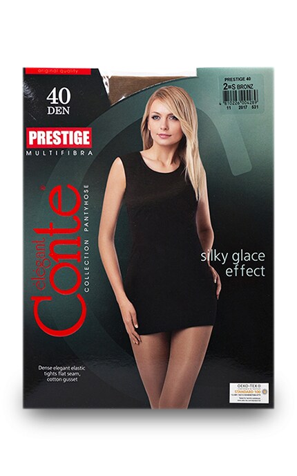CONTE-Колготки Conte Prestige Bronz 40 den 2 розмір-4810226004289