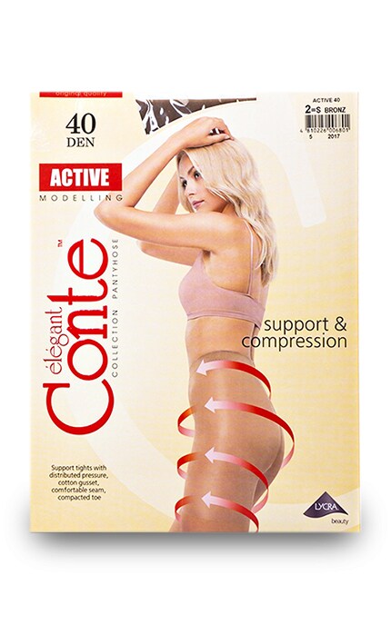 CONTE-Колготки Conte Active Bronza 40 den 2 розмір-4810226006801