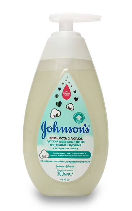 JOHNSONS BABY-Шампунь-пенка для купания Johnson's Baby Нежность хлопка детская-3574661427980