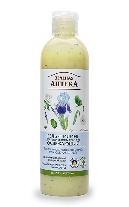ЗЕЛЕНА АПТЕКА-Гель-пилинг для лица и зоны декольте Зеленая Аптека Освежающий-4823015939372