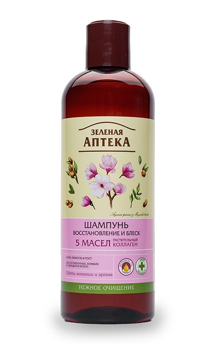 ЗЕЛЕНА АПТЕКА-Шампунь Зеленая Аптека Відновлення та блиск-4823015939709