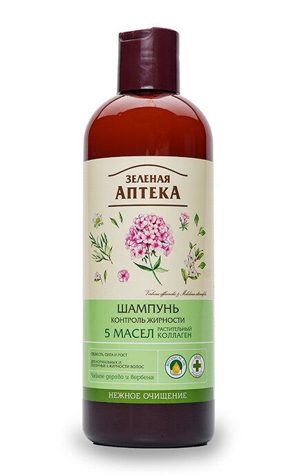 ЗЕЛЕНА АПТЕКА-Шампунь Зеленая Аптека Контроль жирності-4823015939686