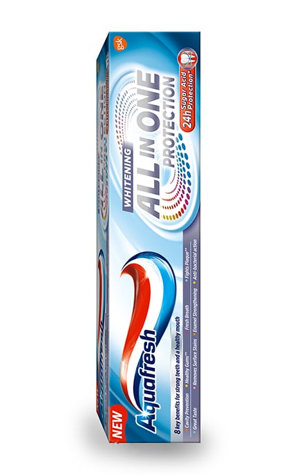 AQUAFRESH-Зубна паста Аквафреш Захист Все в Одному Вибілююча 100 мл-5054563058591