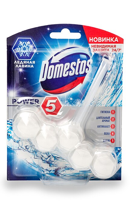 DOMESTOS-Блок для унитаза Domestos Ледяная лавина-8717163678336