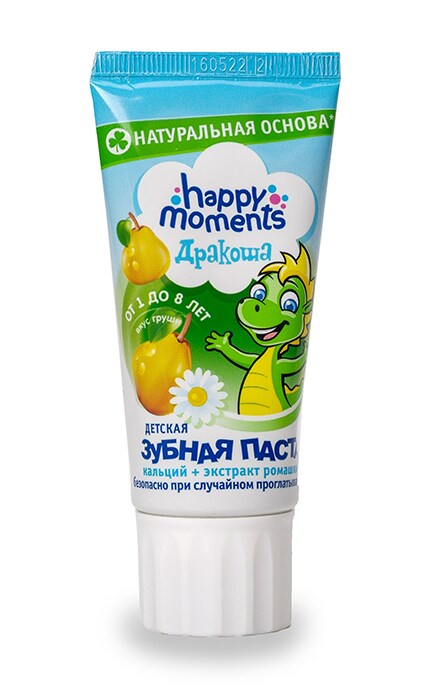 Детская зубная паста Happy Moments Дракоша со вкусом груши