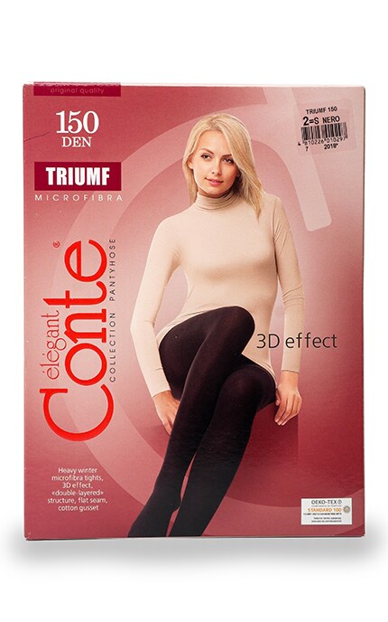 CONTE-Колготки Conte Triumf Nero 150 den розмір 2-4810226010297