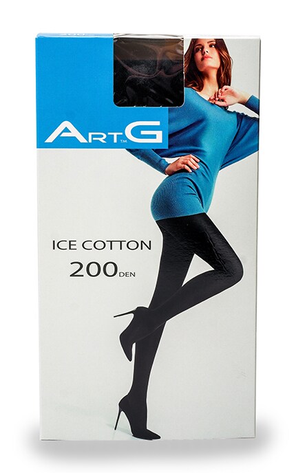 ART G-Колготки Art G Ice Cotton Nero 200 den розмір 2-4820040309927