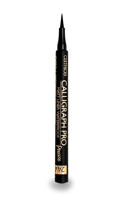 CATRICE-Водостойкая подводка для глаз Catrice Calligraph Pro Precise 24h Matt, 010 - Intense Black-4059729222022