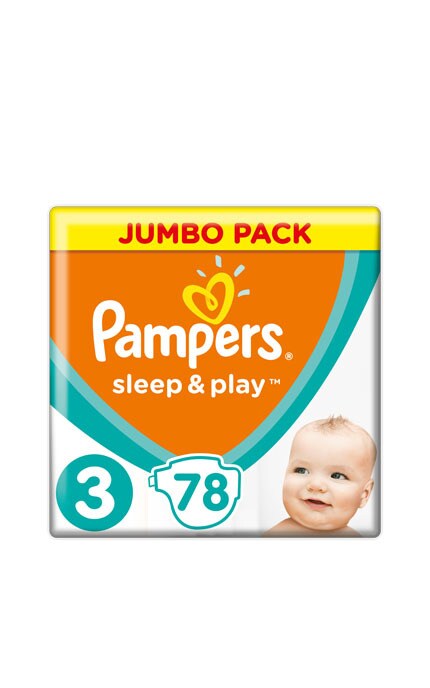 PAMPERS SLEEP and PLAY-Підгузки Pampers Sleep&Play Розмір 3 (Midi) 6-10 кг, 78 шт.-8001090669094