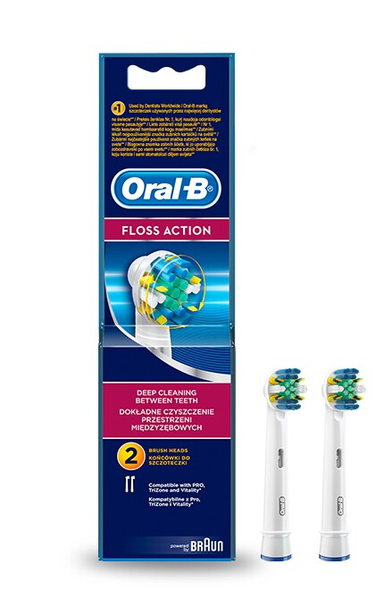 ORAL-B-Сменные насадки для электрической зубной щётки Oral-B Floss Action 2 шт-4210201746348