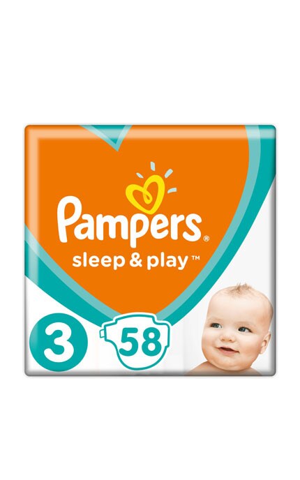 PAMPERS SLEEP and PLAY-Подгузники Pampers Sleep & Play Размер 3 (Midi) 6-10 кг, 58 подгузников-4015400224211