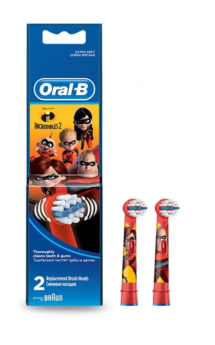 ORAL-B-Насадки для електричної зубної щітки Oral-B Stages з героями Incredibles, 2 шт.-4210201220718