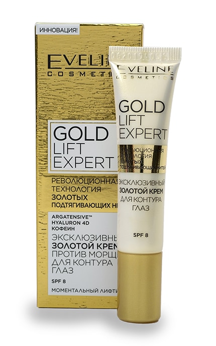 Золотой крем для контура глаз Eveline Cosmetics Gold Lift Expert 15 мл