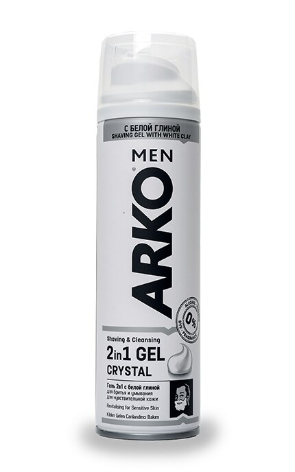 ARKO-Гель для бритья Arko Crystal с белой глиной-8690506497354
