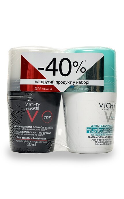 VICHY-Набір чоловічий дезодорант Vichy Home Anti-Transpirant 72H + жіночий дезодорант Vichy Anti-Transpirant 48H-5902503135737