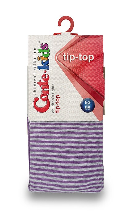 CONTE KIDS-Колготы детские Conte-kids Tip-top размер 92-98 Сиреневые полосатые-4810226170533
