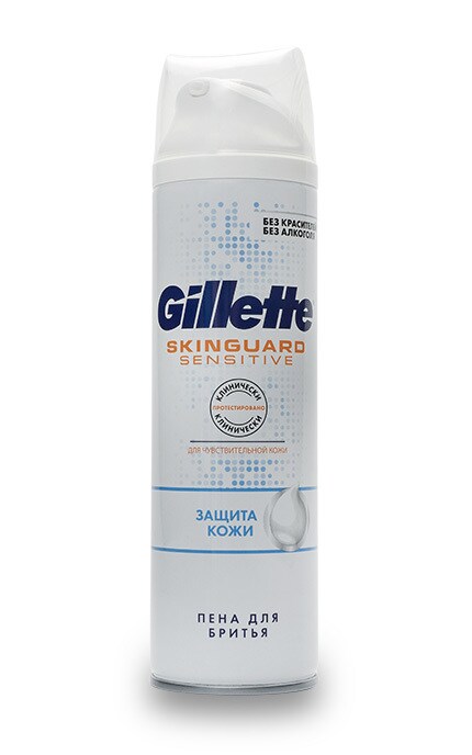 GILLETTE-Пена для бритья Gillette Skinguard Sensitive для чувствительной кожи с экстрактом алоэ Защита Кожи-7702018493944