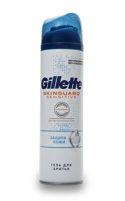 GILLETTE-Гель для гоління Gillette Skinguard Sensitive для чутливої шкіри з екстрактом алое Захист Шкiри-7702018493920