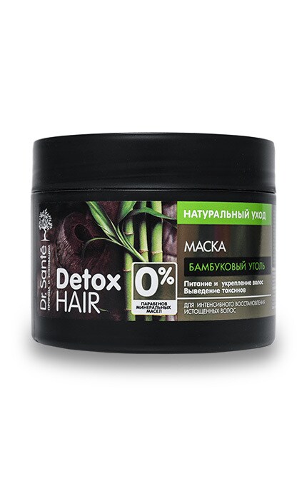 DR SANTE-Маска для волосся Dr Sante Detox Hair Бамбукове вугілля-4823015940408