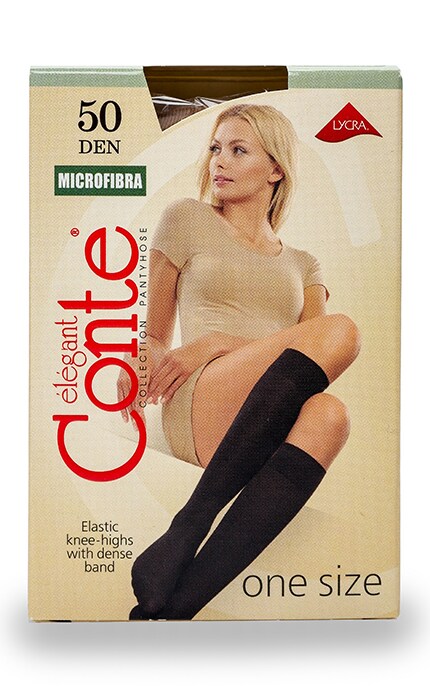 CONTE-Напівпанчохи Conte Microfibra Bronze 50 den-4810226011027