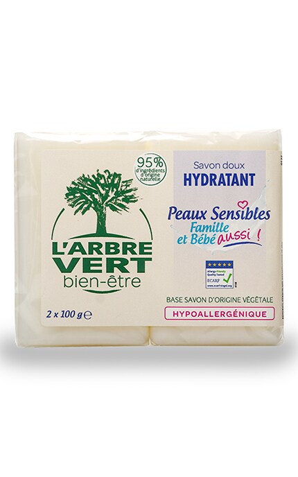 LARBRE VERT-Мыло твердое L`Arbre Vert Sensetive для чувствительной кожи с экстрактом сладкого миндаля-3450601029035