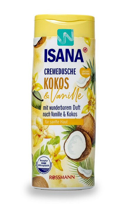 Гель для душа Isana Кокос и Ваниль