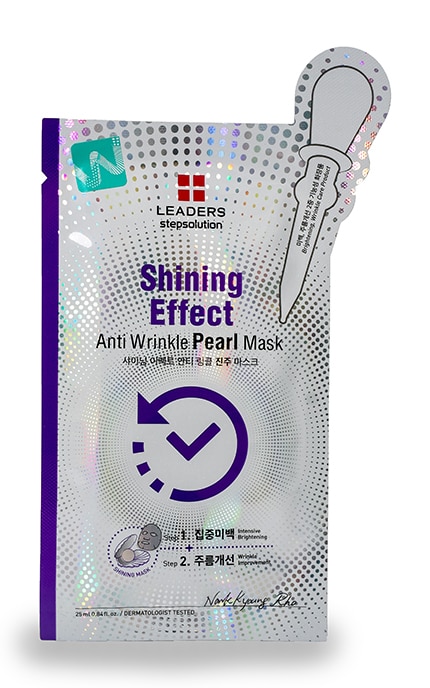 Маска для лица Leaders Shining effect Anti wrinkle pearl 1 шт