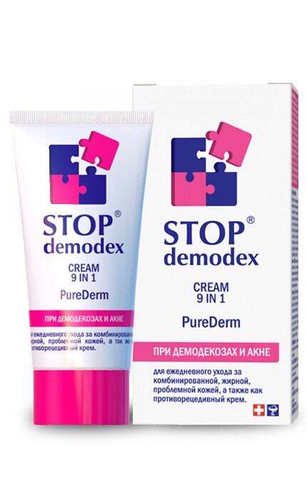 ФІТОБІОТЕХНОЛОГІЯ-Крем для лица Stop Demodex Pure Derm 9 в 1 50 мл-4820183470676