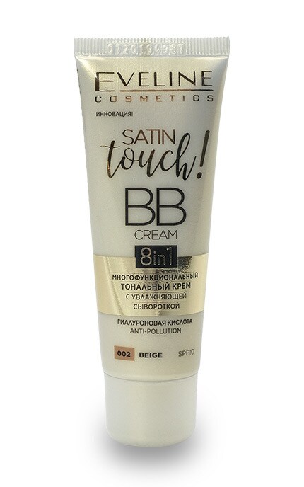 EVELINE-Многофункциональный тональный крем Eveline Cosmetics 8 in 1 Satin Touch BB Cream SPF-10, 02 - Beige-5901761987461