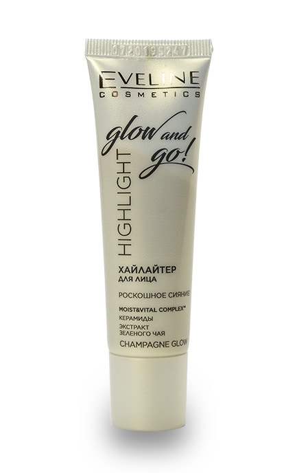 EVELINE-Хайлайтер для обличчя Eveline Cosmetics Highlight Glow And Gо, Champagne Glow-5901761999433