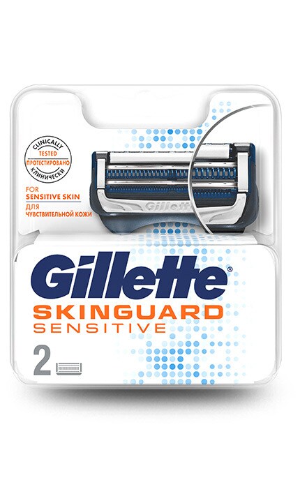 GILLETTE-Сменные кассеты Gillette Skinguard Sensitive 2 шт-7702018488209
