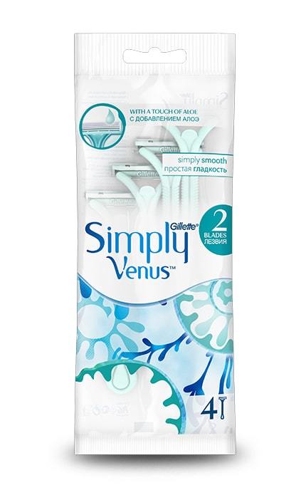 SIMPLY VENUS-Бритви одноразові Simply Venus 2 (4 шт)-3014260246693