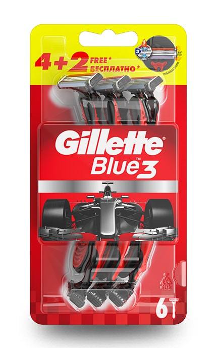 GILLETTE-Бритвы одноразовые Gillette Blue3 Nitro 6шт-7702018516759