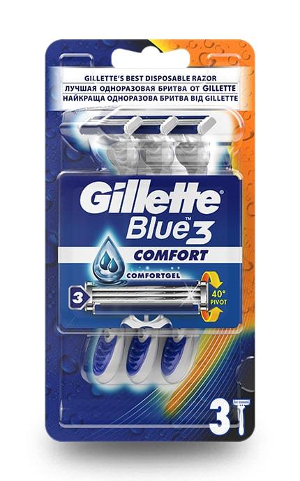 GILLETTE-Бритви одноразові Gillette BLUE 3 3шт-7702018489695