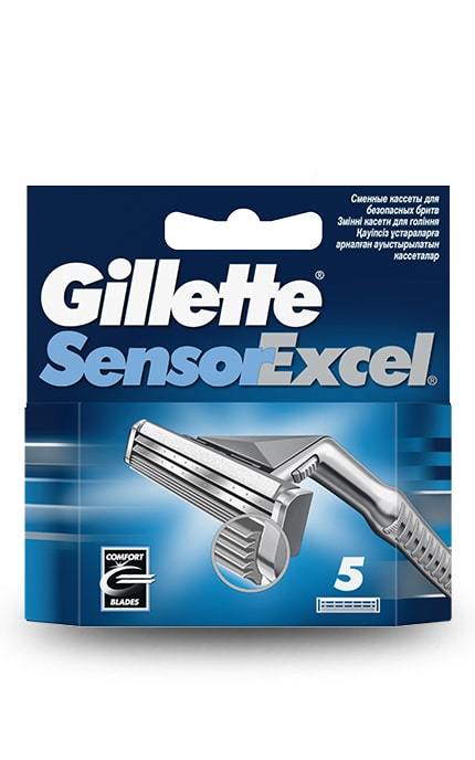 GILLETTE-Сменные картриджи Gillette SENSOR Excel (5 шт)-3014260244873