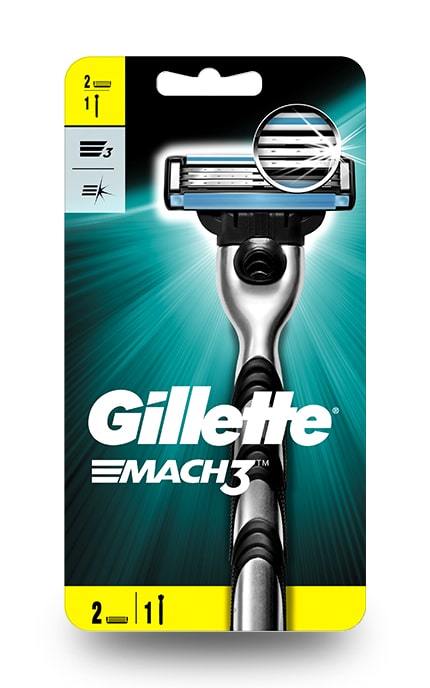 GILLETTE MACH-3-Бритва Gillette Mach 3 с 2 сменными картриджами-7702018020706