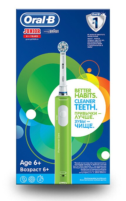 ORAL-B-Електрична зубна щітка Oral-B Junior від 6 років зелена-4210201202370