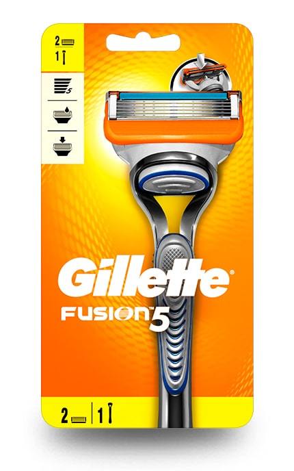 GILLETTE FUSION-Станок для бритья (Бритва) мужской Gillette Fusion5 с 2 сменными картриджами-7702018866946