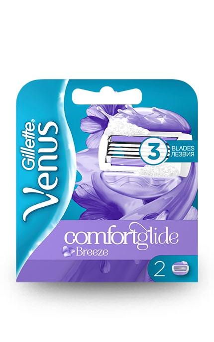 GILLETTE VENUS-Змінні картриджі для гоління Venus Breeze з гелевою смужкою (2 шт)-7702018886432