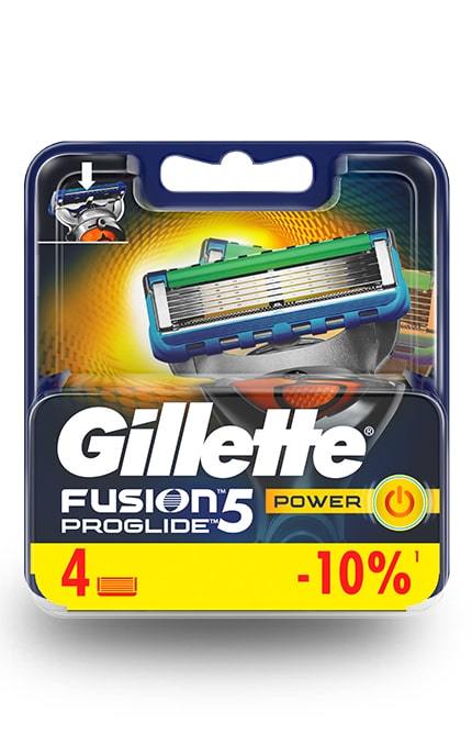 GILLETTE FUSION-Змінні картриджі для гоління Gillette Fusion5 ProGlide Power (4 шт)-7702018085576