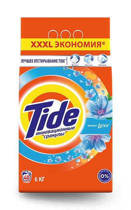 TIDE-Пральний порошок Tide Lenor Touch of Scent 6 кг 40 Стирок Автомат-8001090661708