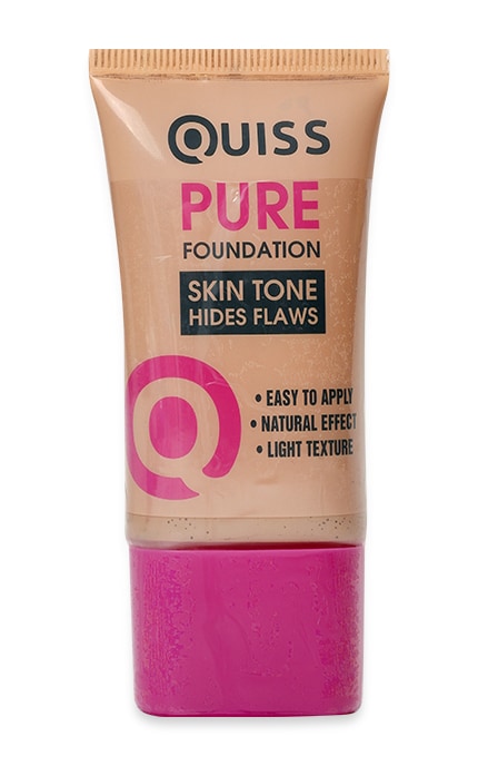 QUISS-Тональный крем для лица Quiss Pure Foundation 02 Ivory 30 мл-4823097108086