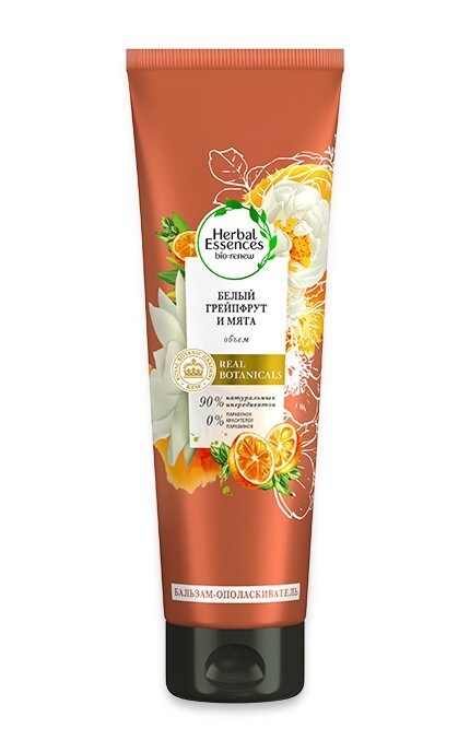 HERBAL ESSENCES-Бальзам-ополаскиватель Herbal Essenses Белый грейпфрут и мята 275мл-8001841436654