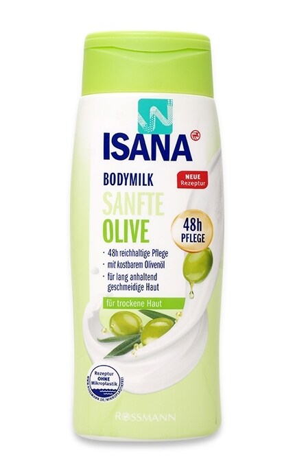 Молочко для тела Isana Bodymilk Sanfte Olive Rossmann Масло для сухой кожи 400 мл