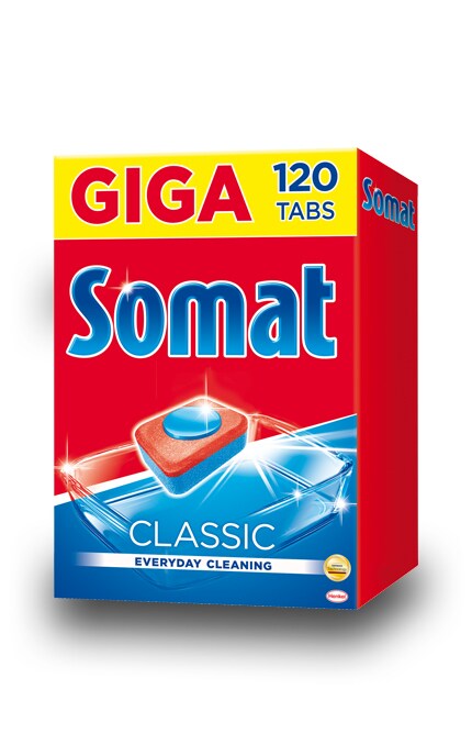 SOMAT-Таблетки для посудомоечных машин Somat Classic с эффектом соды 120 таблеток-9000101067330