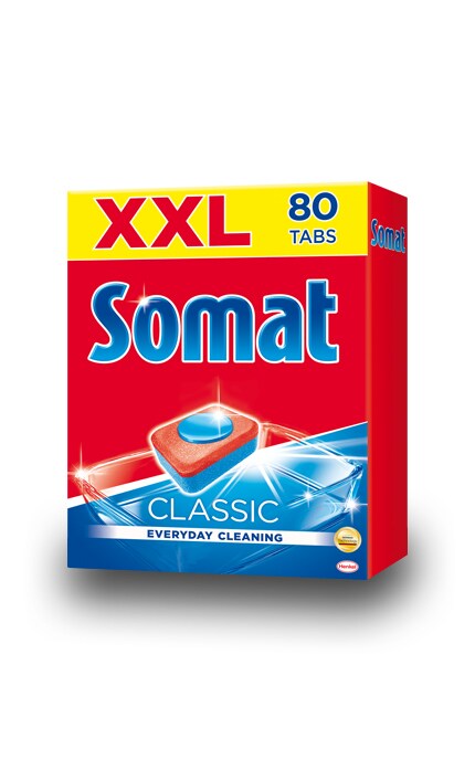 SOMAT-Таблетки для посудомоечных машин Somat Classic с эффектом соды 80 таблеток-9000101067392
