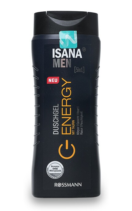 Гель для душа Isana Men Energy Rossmann 5в1 С таурином Для мужчин