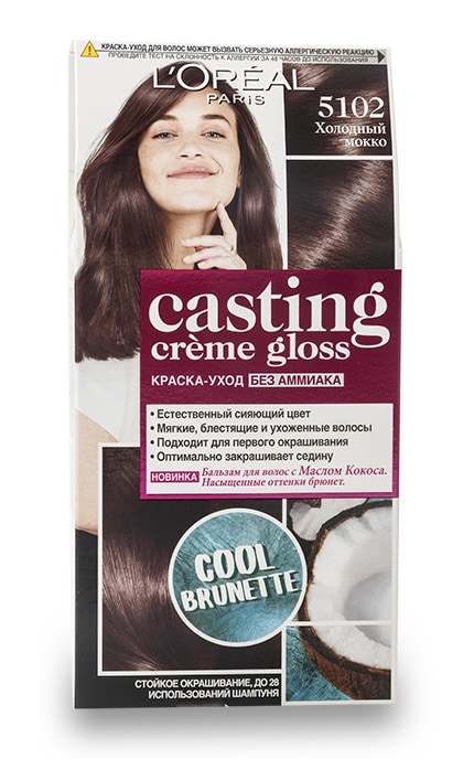 Краска для волос без аммиака Сasting Creme Gloss 5102 холодный мокко 1 шт