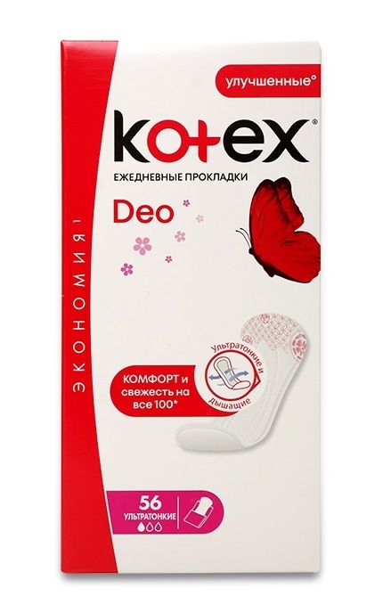 KOTEX-Ежедневные гигиенические прокладки Kotex Deo Ultraslim-5029053548258
